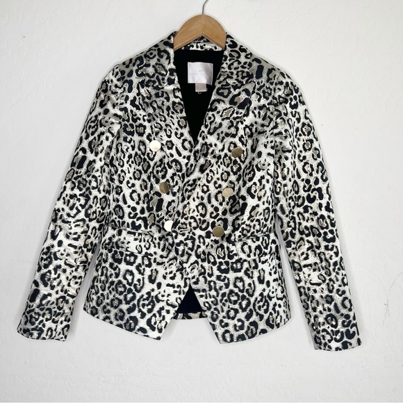 Rachel Parcell leopard print blazer jacket - Picture 2 of 7